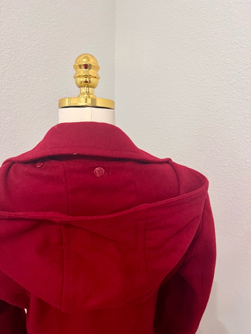 Liz Claiborne Vibrant Red Double-Breasted Peacoat - Picture 8 of 12